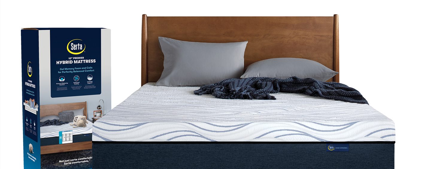 Lowe's exclusive Serta Hybrid Mattress Banner