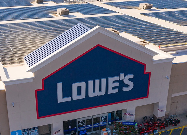 LOWE’S INVESTS IN RENEWABLE ENERGY WITH ROOFTOP SOLAR PANELS AS PART OF NET-ZERO TARGET